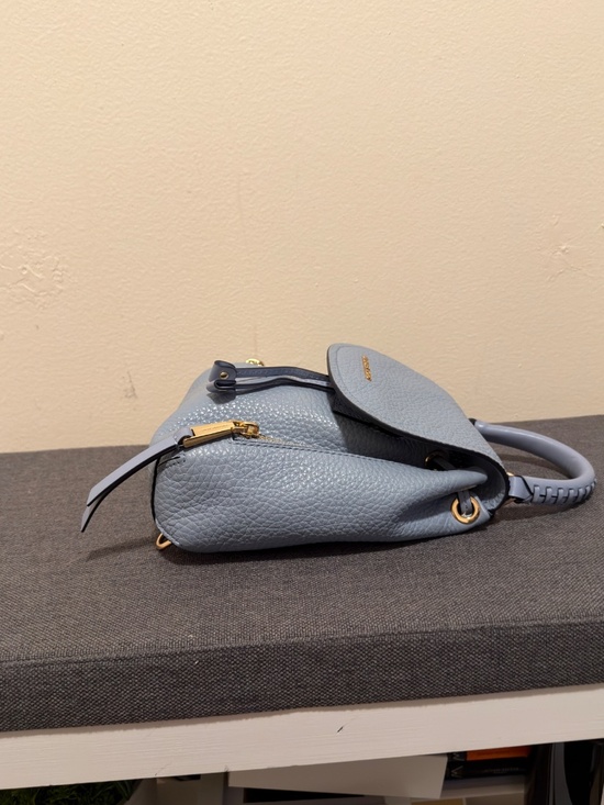 Michael Kors Powder Blue Leather Convertible Backpack Crossbody Bag Gold Detail main image 11